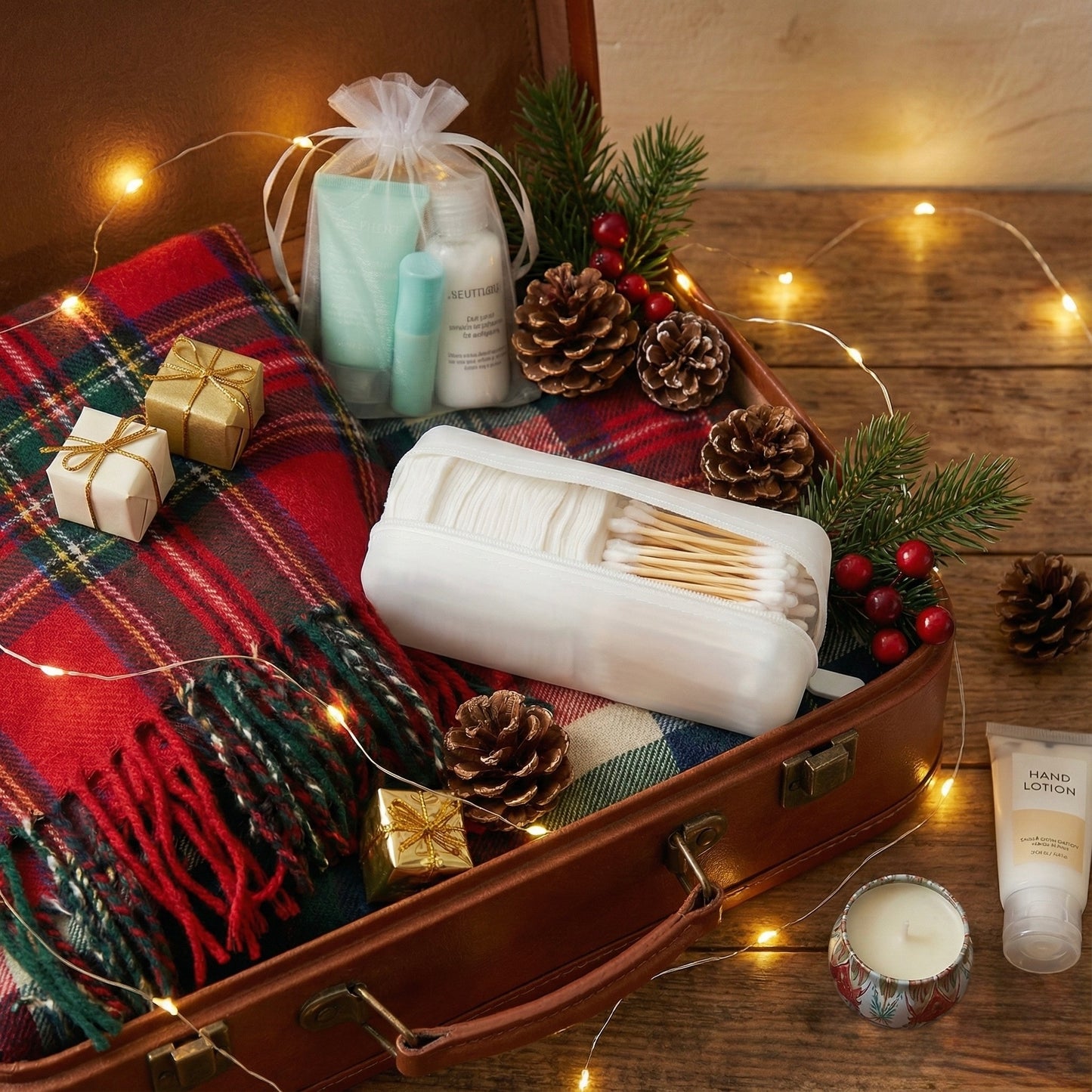 Cotton Pad & Swab 2-in-1 Portable Travel Case