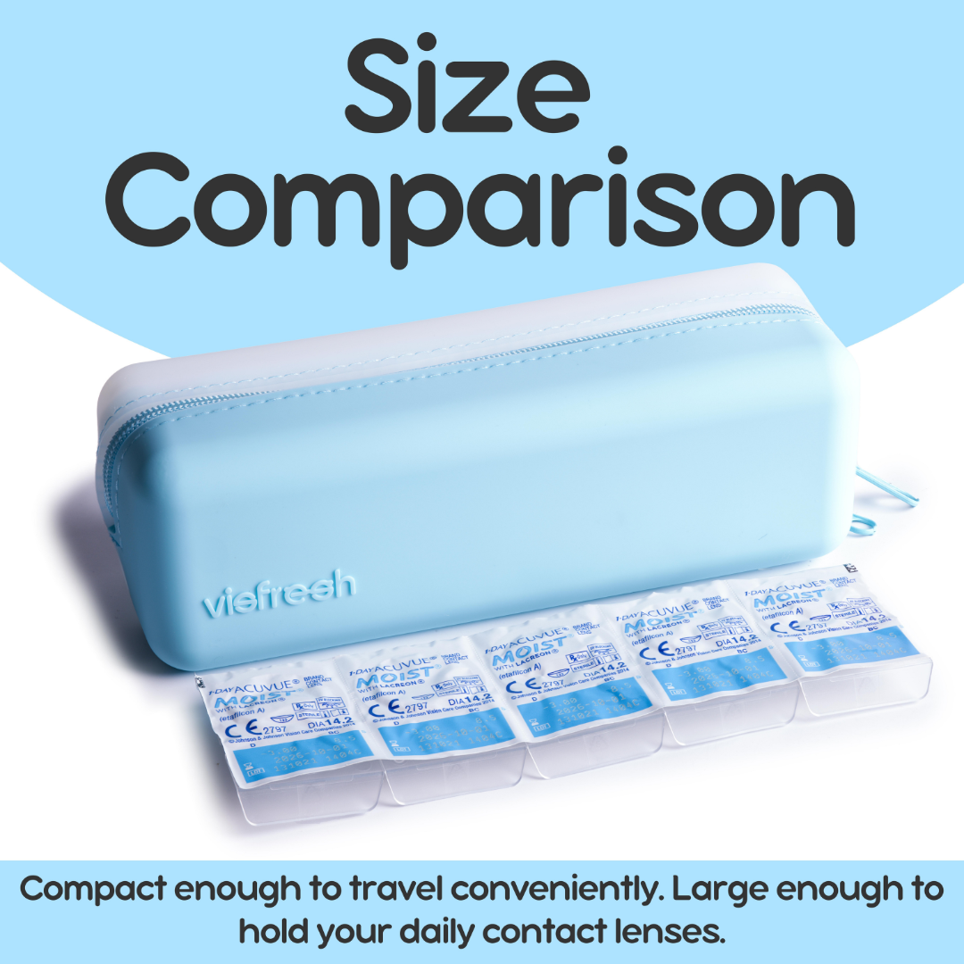 Disposable Daily Contact Lens Travel Case Organizer - Storage up to 30 lenses
