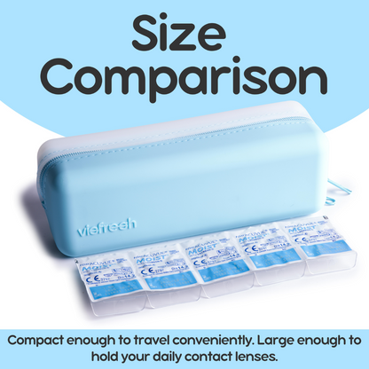 Disposable Daily Contact Lens Travel Case Organizer - Storage up to 30 lenses