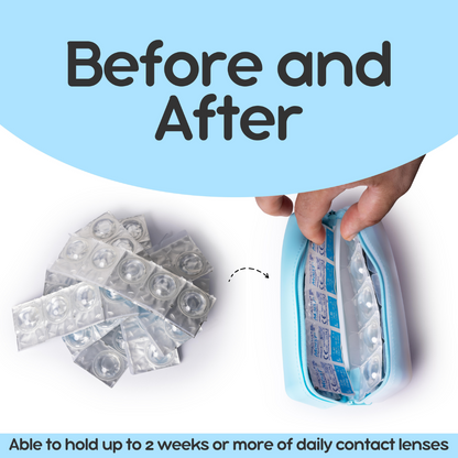 Disposable Daily Contact Lens Travel Case Organizer - Storage up to 30 lenses