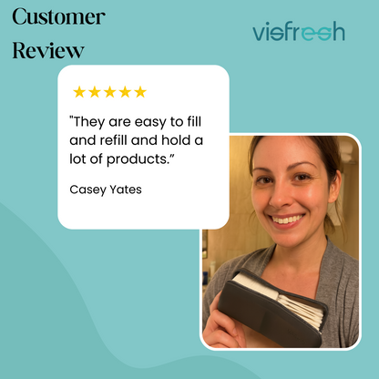 Visfresh Cotton Round and Swab Travel Case - 2 in 1 Portable Organization