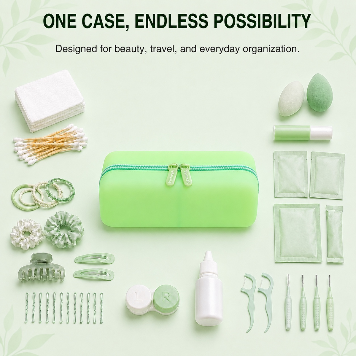 Travel Qtip Holder & Cotton Pad Travel Case