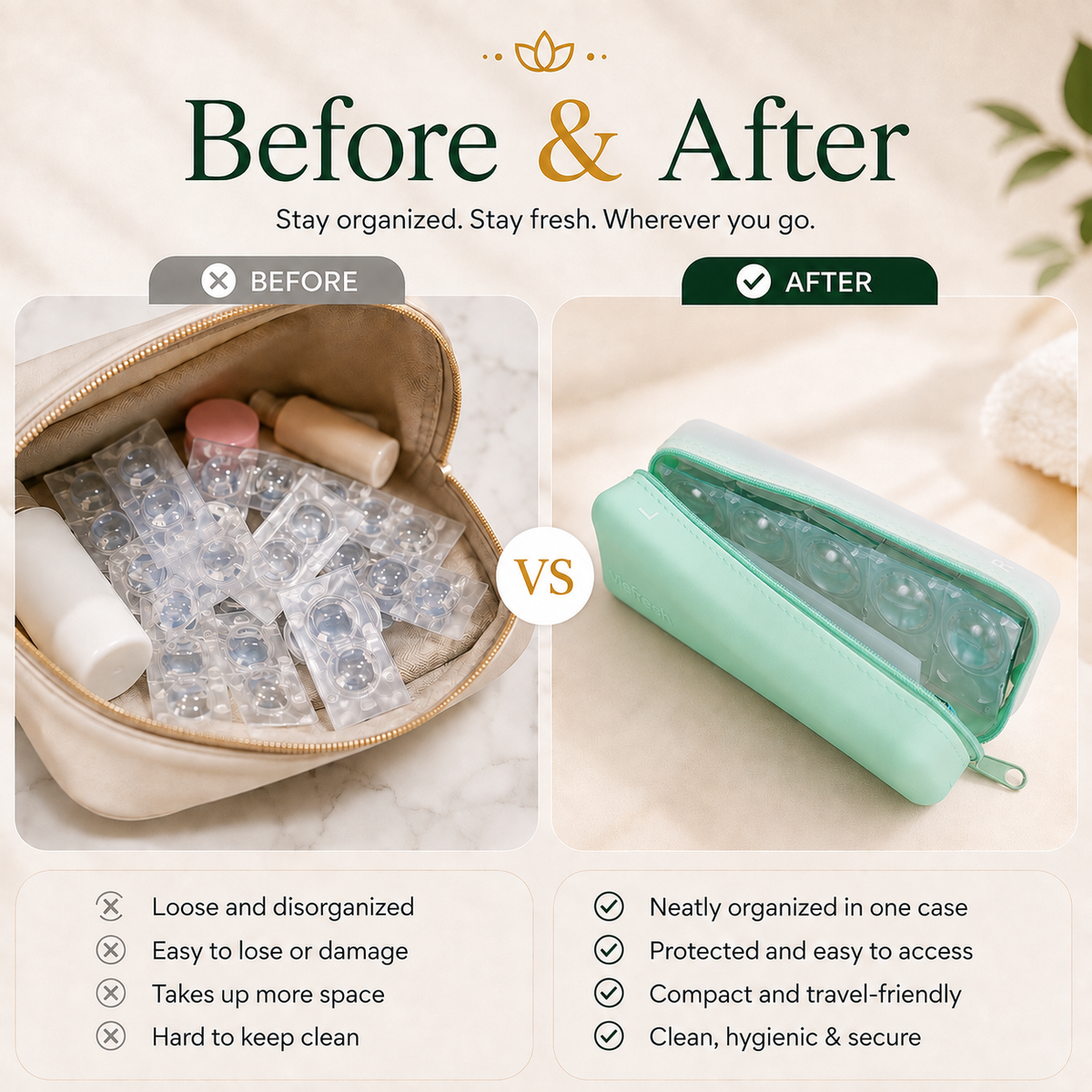 Daily Contact Lens Travel Holder & Storage Container