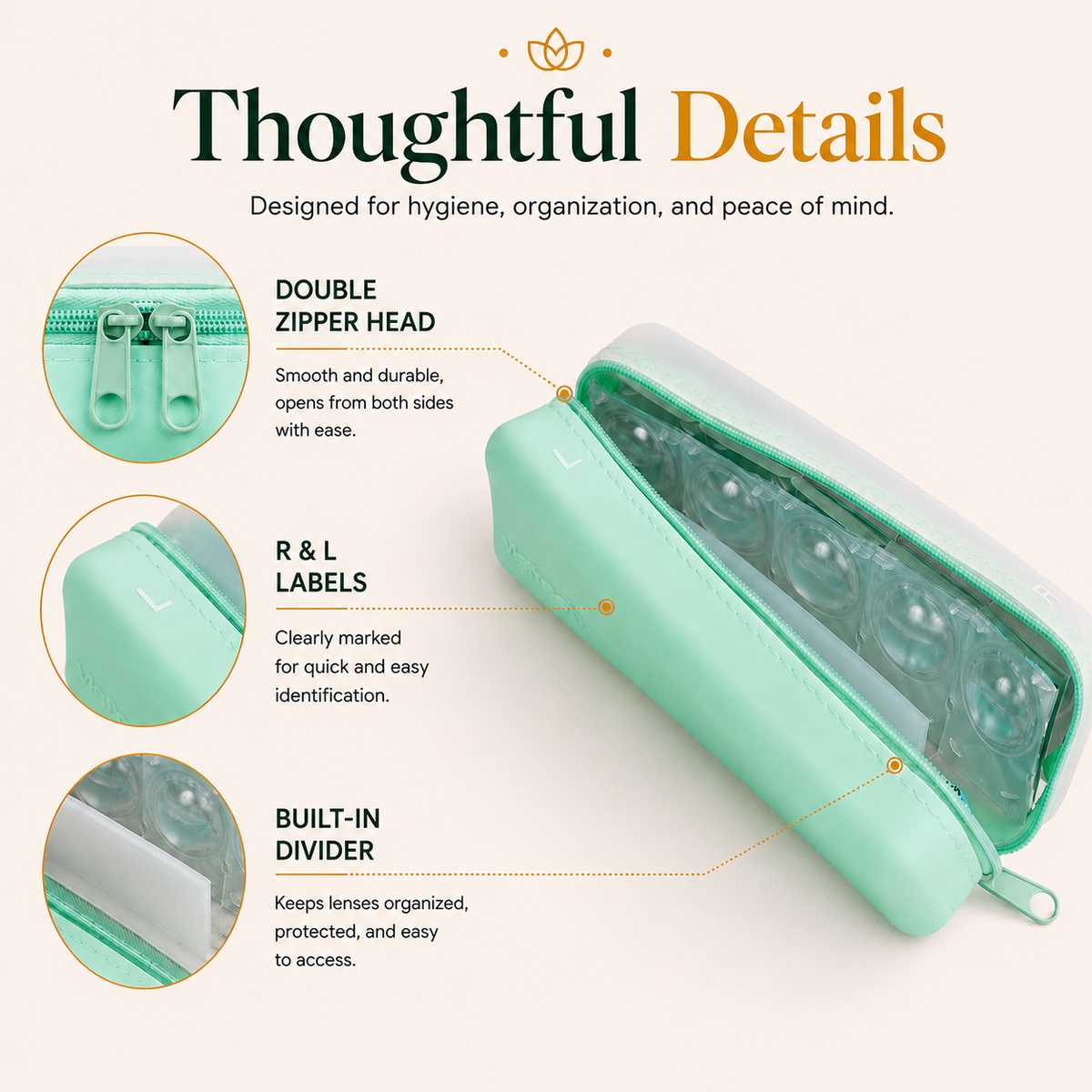Daily Contact Lens Travel Holder & Storage Container