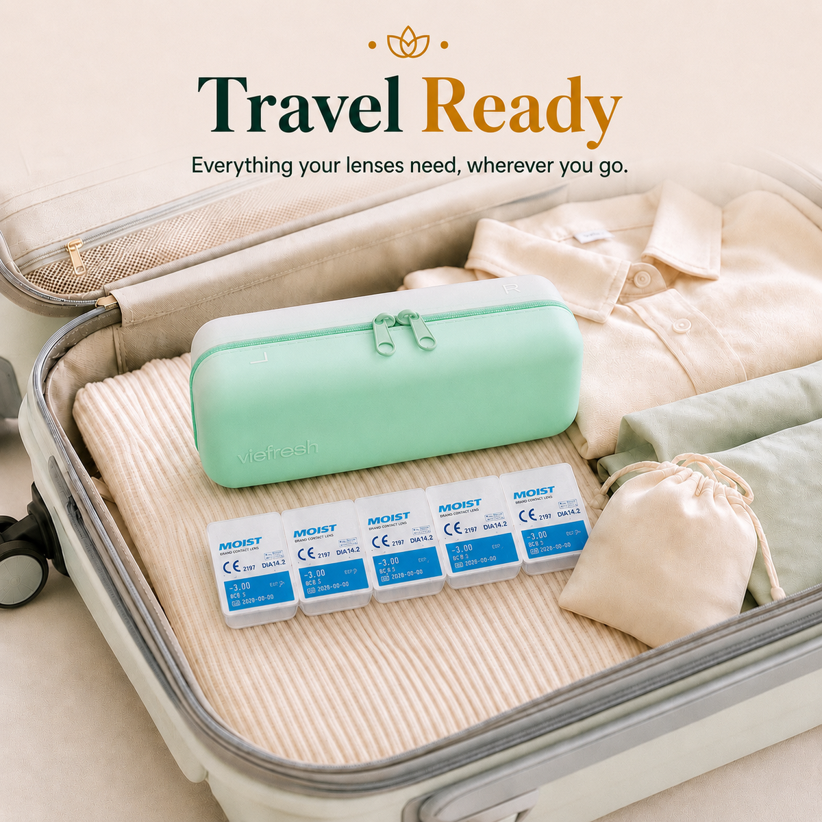 Daily Contact Lens Travel Holder & Storage Container