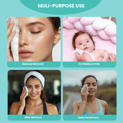 Disposable Face Towel Travel Pack – XL 10"×12" 15 Towels Per Pack (3 Packs)