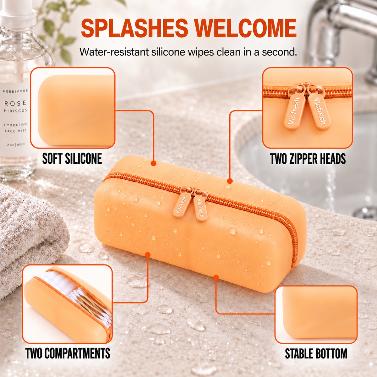 Travel Qtip Holder & Cotton Pad Travel Case