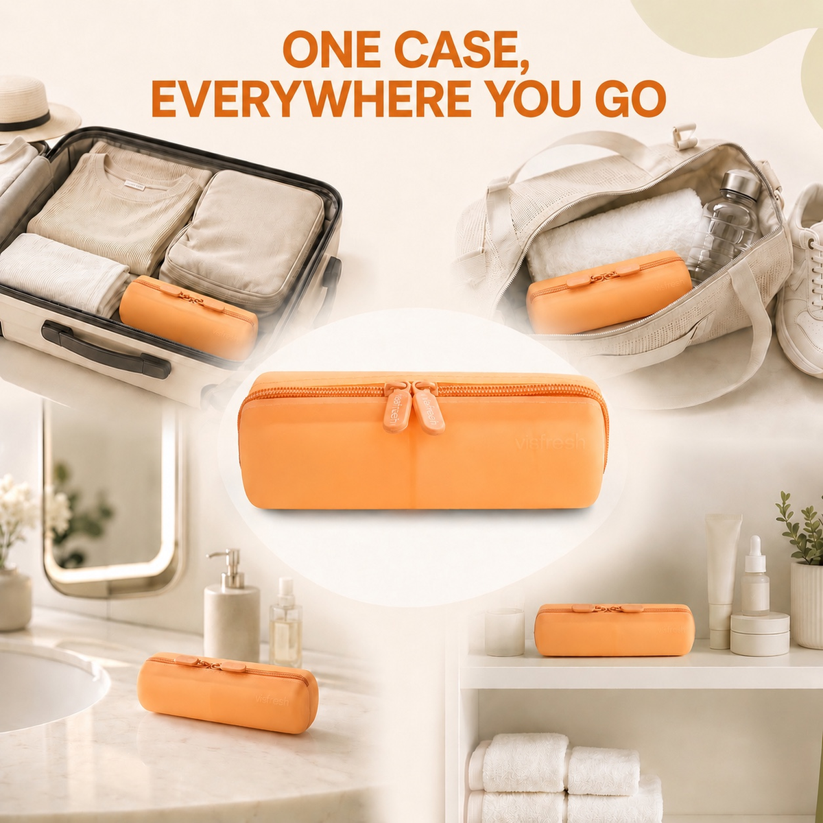 Q-Tip Travel Case & Cotton Round Holder Dispenser