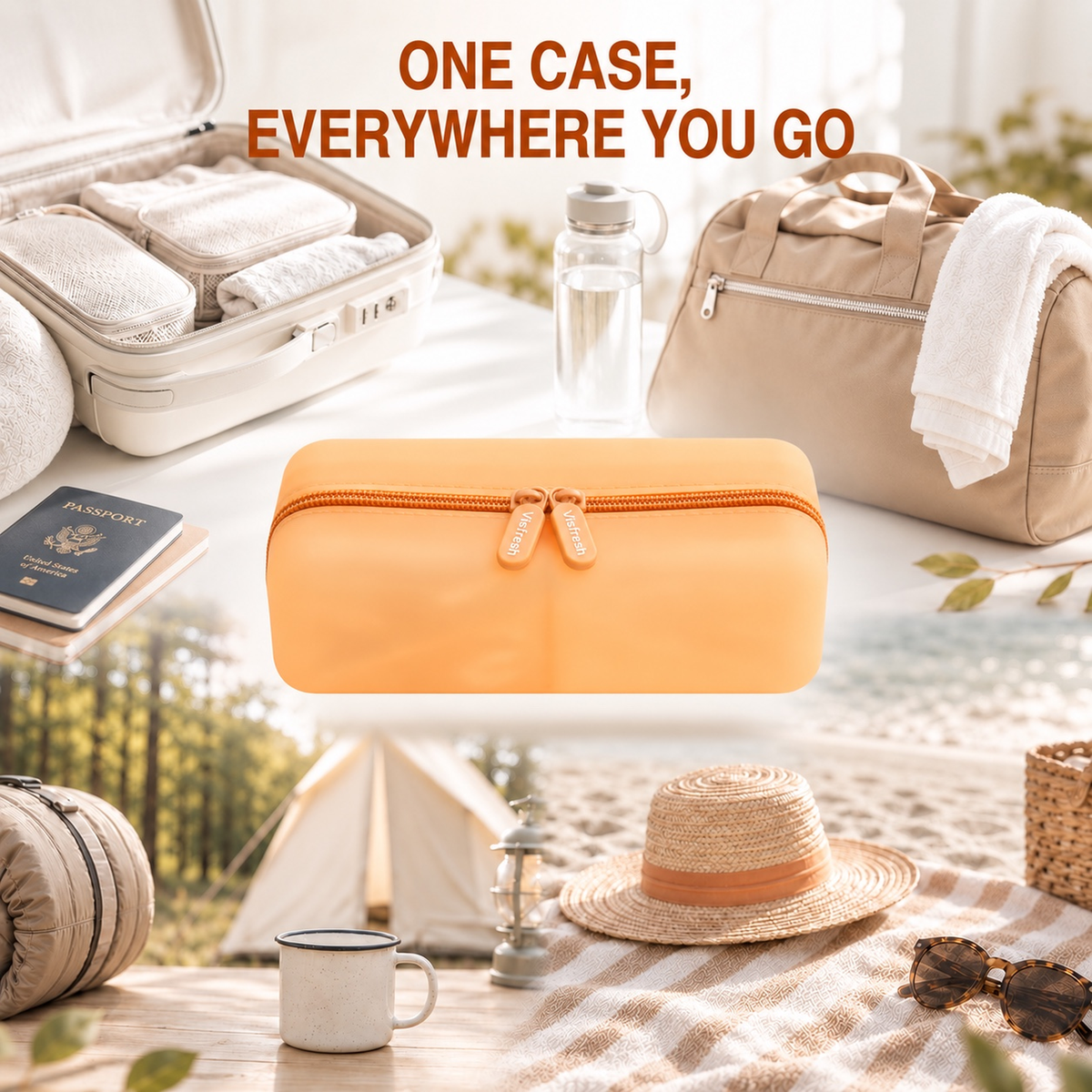Travel Qtip Holder & Cotton Pad Travel Case