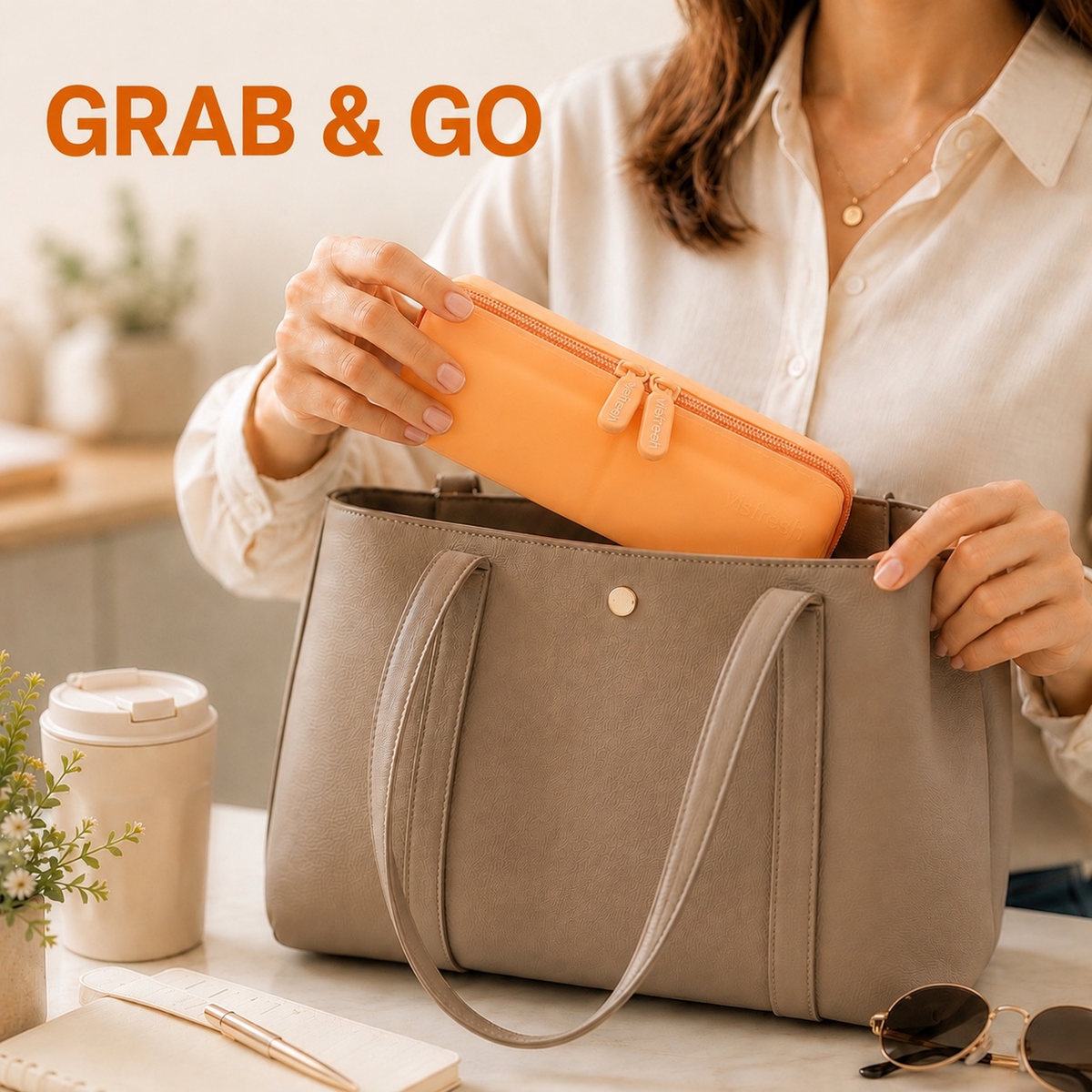 Q-Tip Travel Case & Cotton Round Holder Dispenser