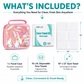 Disposable Face Towel Holder & Travel Storage Case with 15 Count XL Refillable Towels