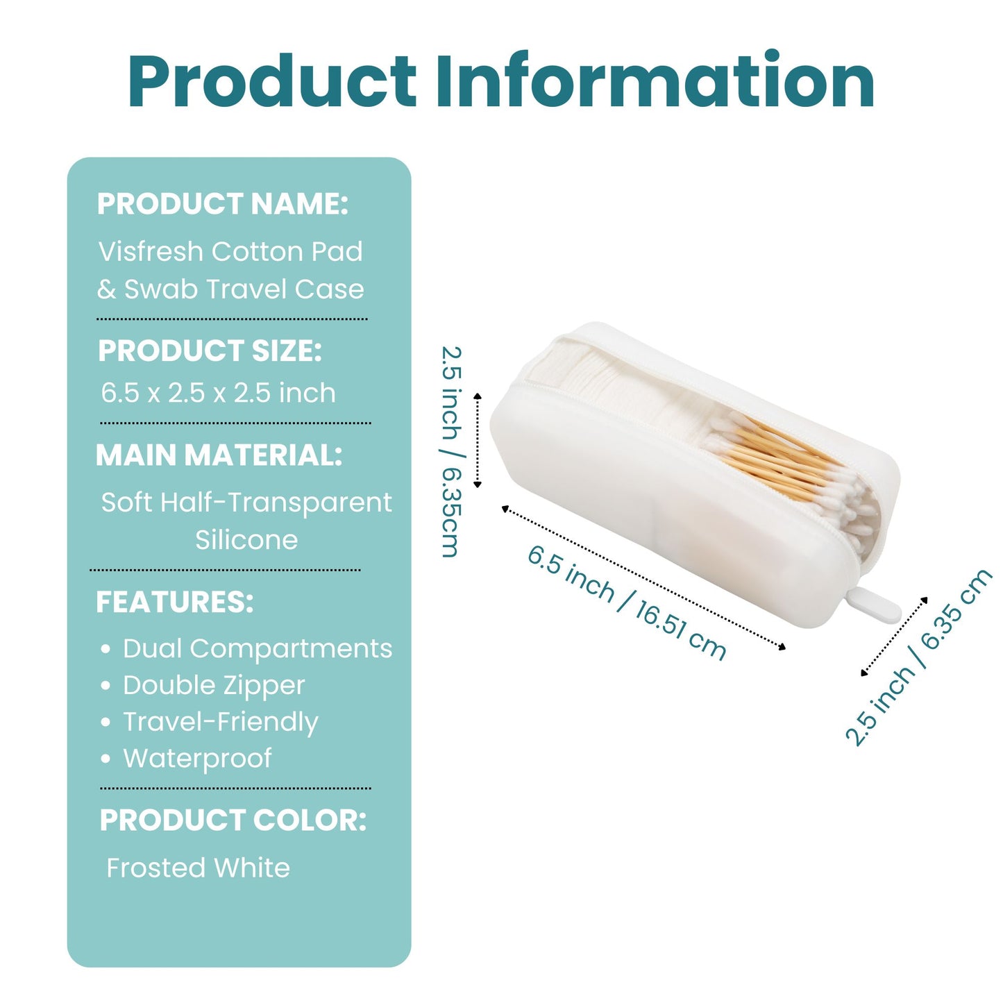 Cotton Pad & Swab 2-in-1 Portable Travel Case