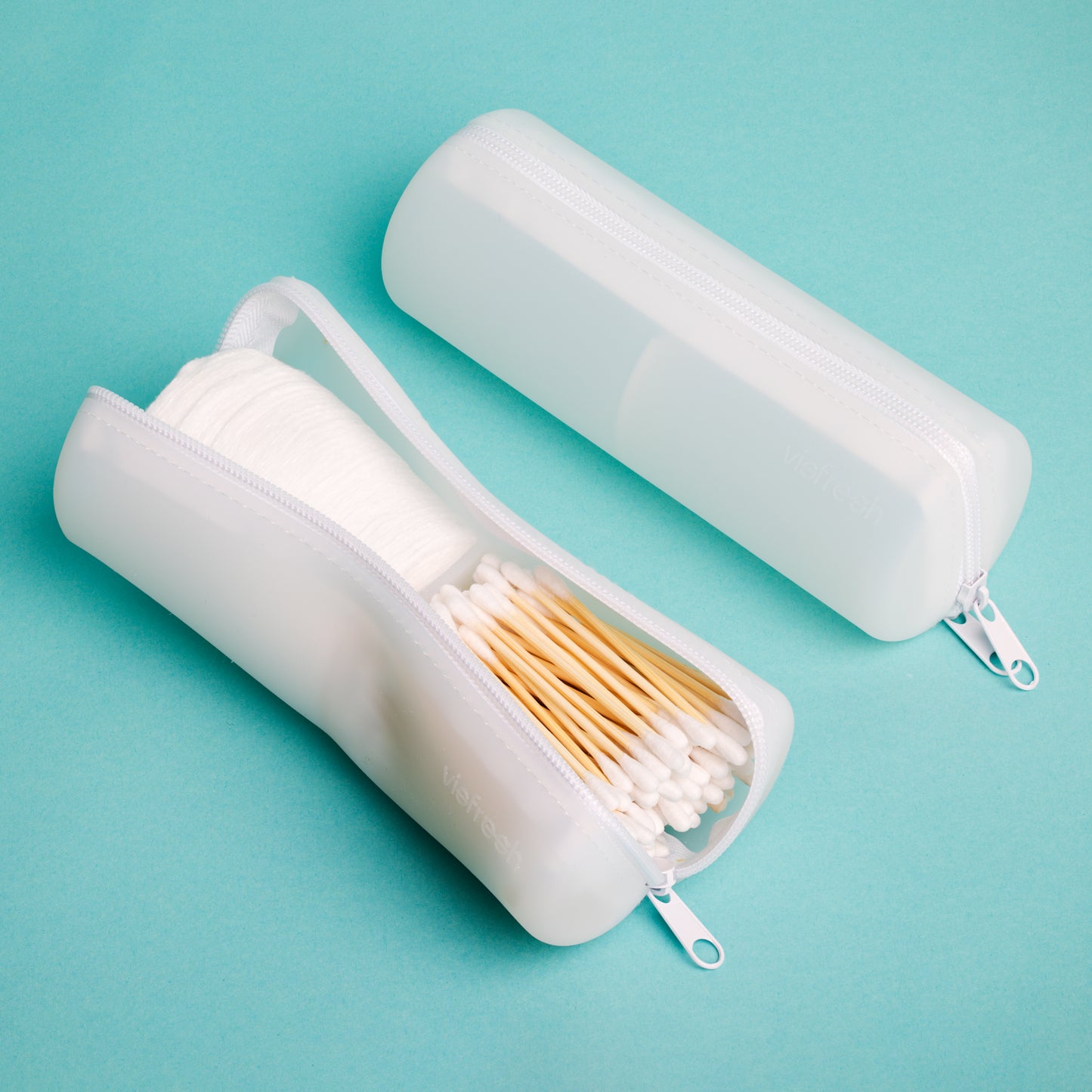 Visfresh Cotton Round and Swab Travel Case - 2 in 1 Portable Organization