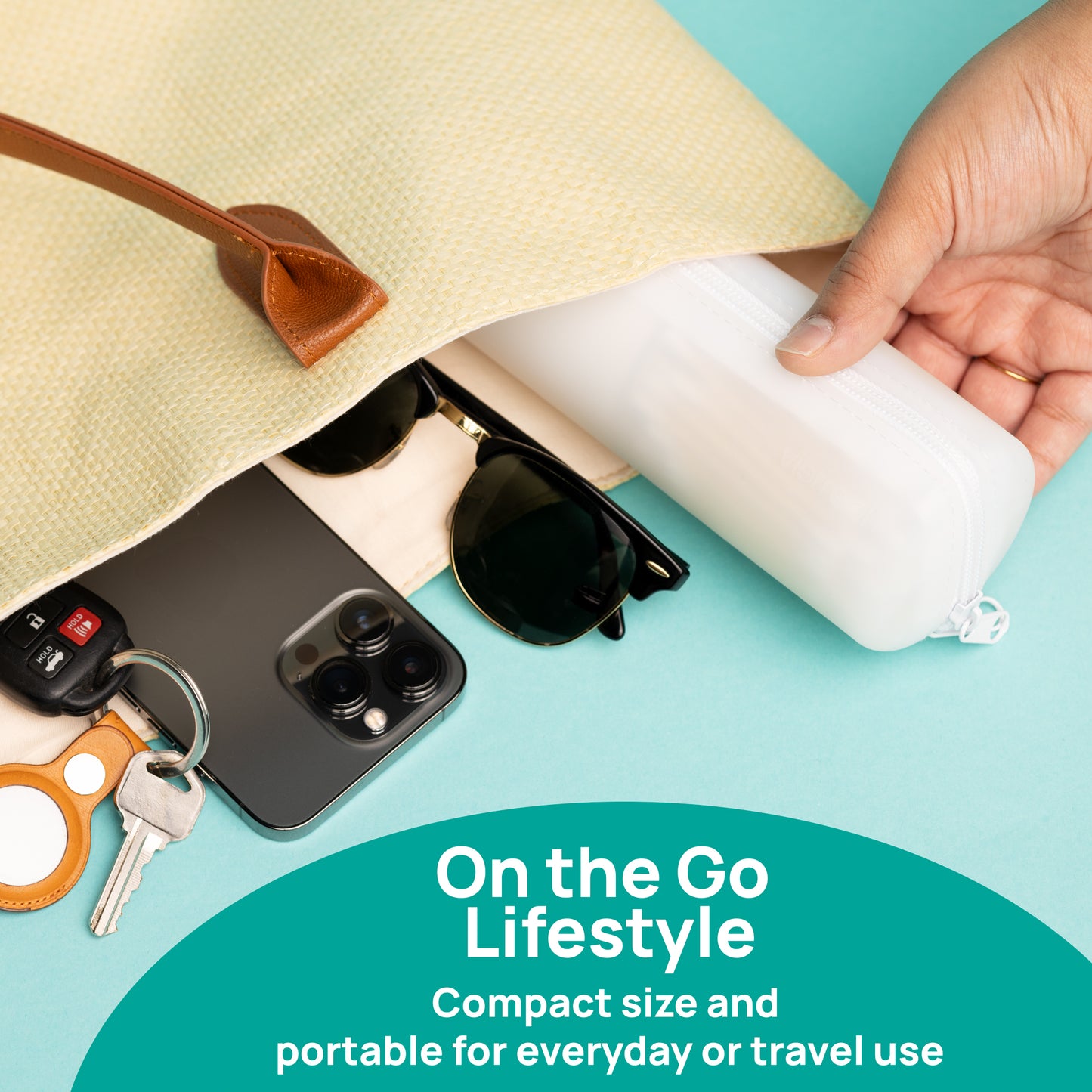 Visfresh Cotton Round and Swab Travel Case - 2 in 1 Portable Organization