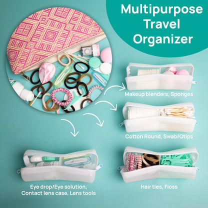 Visfresh Cotton Round and Swab Travel Case - 2 in 1 Portable Organization