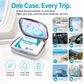 Disposable Face Towel Holder & Travel Storage Case with 15 Count XL Refillable Towels