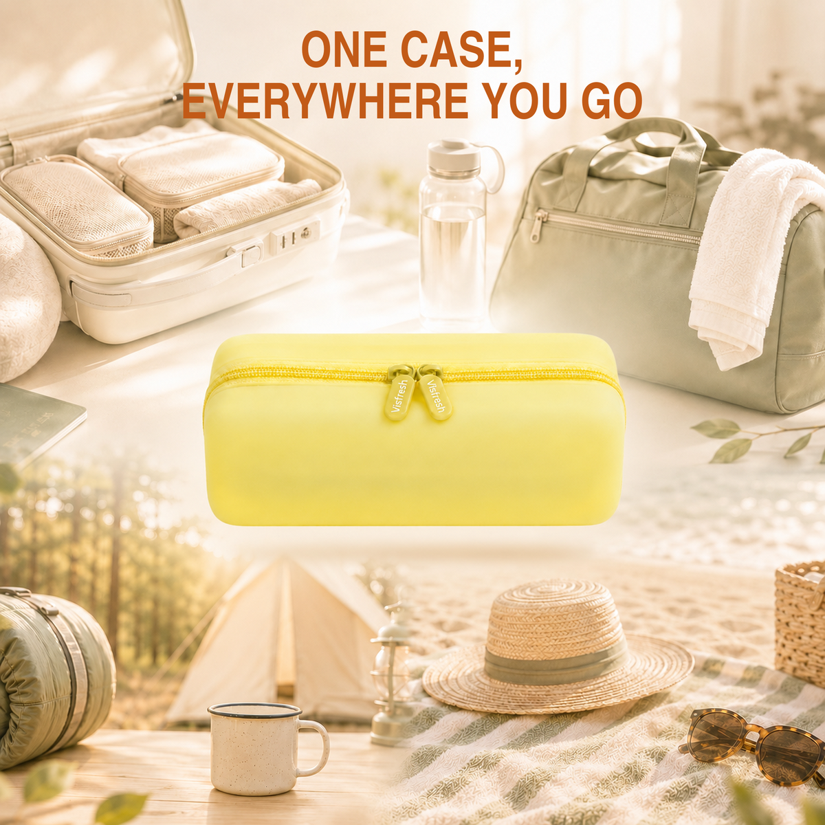 Travel Qtip Holder & Cotton Pad Travel Case